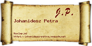 Johanidesz Petra névjegykártya